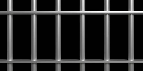 Jail bars on black background. Prison, cage, conviction concept, 3d illustration