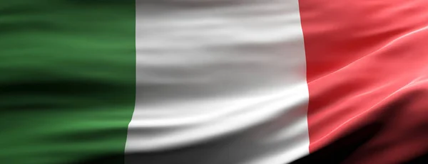 Italienska Tecken Symbol Italienska Nationella Flaggan Viftar Textur Bakgrund Banner — Stockfoto
