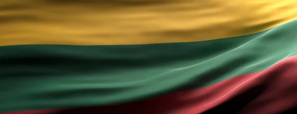 リトアニアの記号 リトアニア国旗のテクスチャの背景 バナー手を振る 3Dイラスト — ストック写真