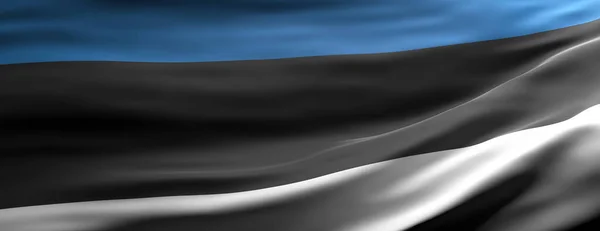 Символ Эстонии Эстонский Национальный Флаг Размахивая Текстурой Фона Баннер Иллюстрация — стоковое фото