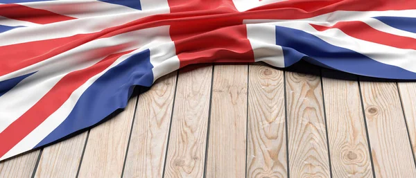 Flag United Kingdom Sign Symbol Placed Wooden Table Background Great — Stock Photo, Image