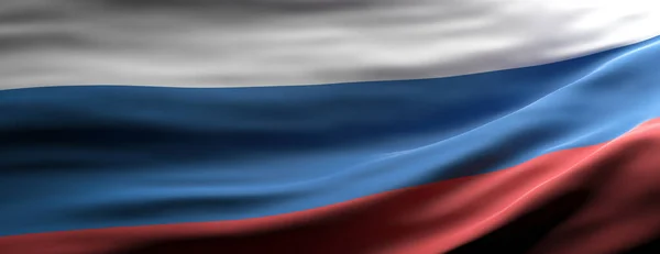 Rusia Símbolo Signo Bandera Nacional Rusa Ondeando Textura Fondo Bandera — Foto de Stock