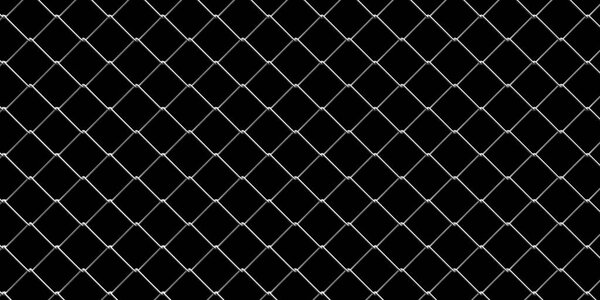 Wire mesh background. Chain link metal seamless pattern fence on black background. Prison barrier, property boundary concept. 3d illustration