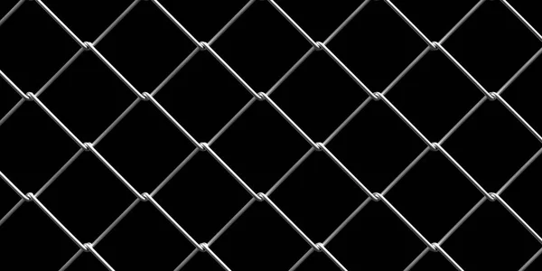 Wire Mesh Background Chain Link Metal Seamless Pattern Fence Black — Stock Photo, Image