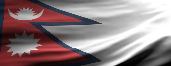 Signo Nepal Símbolo Bandera Nacional Ondeando Textura Fondo Idioma Nepalí —  Fotos de Stock