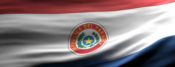 Paraguay Signo Símbolo Bandera Nacional Ondeando Textura Fondo Idioma Concepto — Foto de Stock