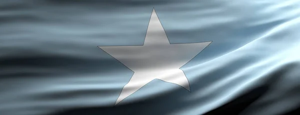 Somalia Zeichen Symbol Nationalflagge Schwenken Textur Hintergrund Sprache Kultur Konzept — Stockfoto