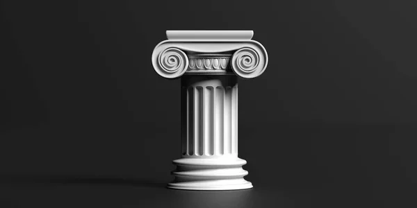 Coluna Pilar Antigo Grego Mármore Cor Branca Pedra Pedestal Estilo — Fotografia de Stock