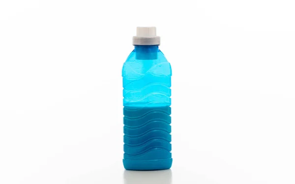 Producto Limpieza Aislado Sobre Fondo Blanco Frasco Transparente Detergente Químico — Foto de Stock