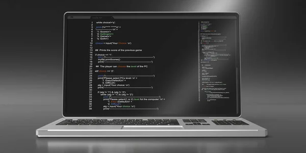Programmeercode Software Het Ontwikkelen Van Coderingstechnologieën Concept Code Een Laptop — Stockfoto