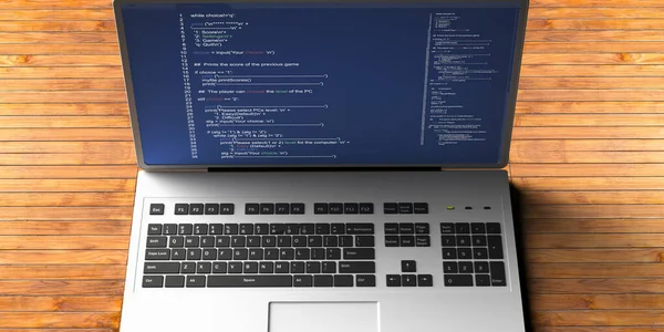 Kod Programowania Oprogramowanie Opracowanie Koncepcji Technologii Kodowania Kod Ekranie Laptopa — Zdjęcie stockowe