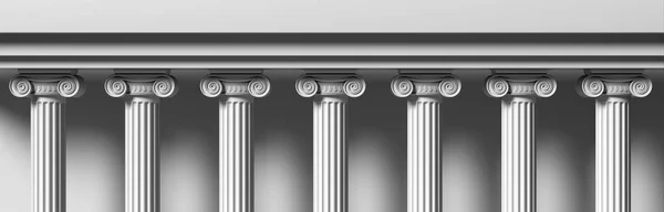 Klassieke Bouwstenen Zuilen Ionische Stijl Marmeren Pilaren Colonnade Oude Griekse — Stockfoto
