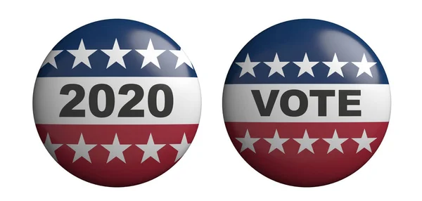 Vote 2020 America Election Day Concept Vote 2020 Pin Badges — Stock Photo, Image