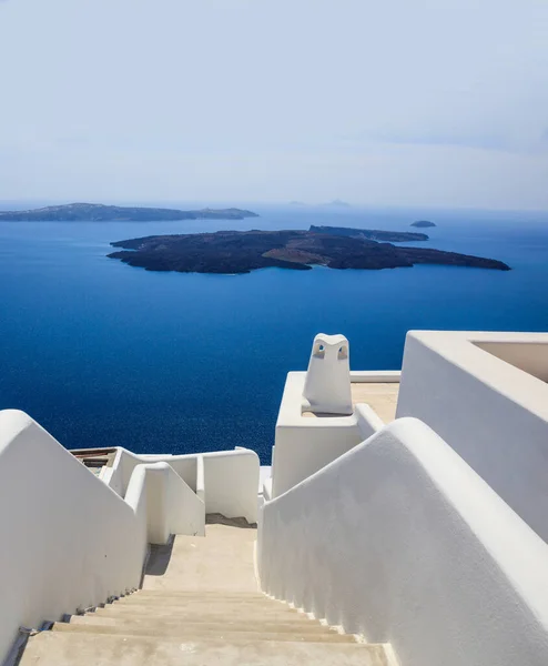 Insel Santorin Griechenland Weiße Traditionelle Architektur Caldera Treppen Und Baudetails — Stockfoto