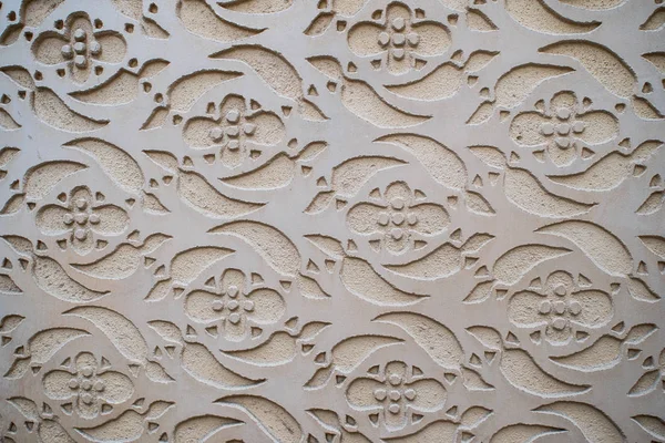 Graphic ornament on the wall. Spanish pattern style.
