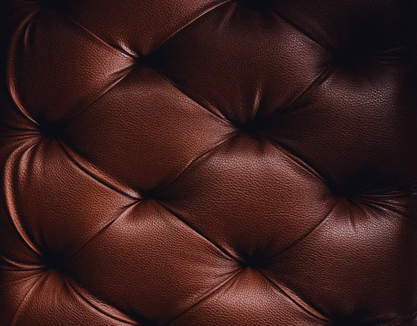 Luxurious Brown-tone leather texture furniture — Stock Photo, Image