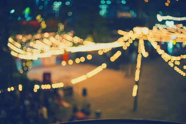 Immagine astratta bokeh luce del Festival della Notte in strada per lo sfondo — Foto Stock