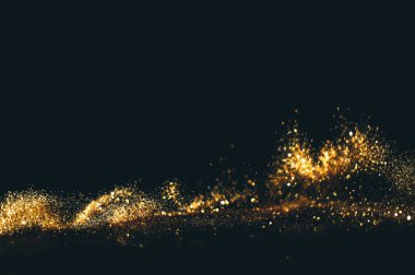 Bokeh efektli altın sarısı ışıklar. İçeri