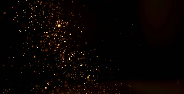 Abstraktes Gold Bokeh Defokussierung Durch Neonlichter Verschwimmen Hintergrund — Stockfoto