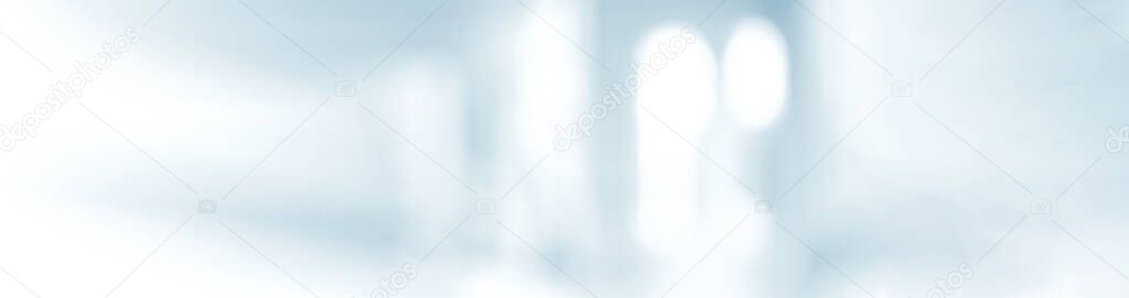 blur abstract background from office , MODERN LIGHT SPACIOUS BUSINESS Room, panoramic banner with copy space