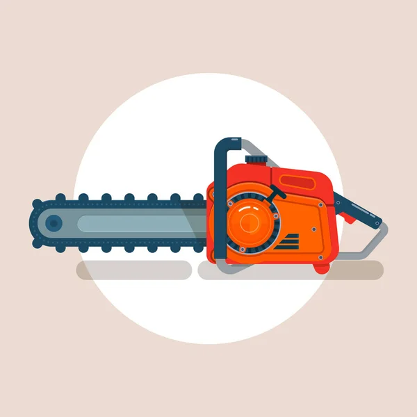 Chainsaw icon, chain saw vector pictogram, icon isolated on white, flat vector illustration — Stock Vector