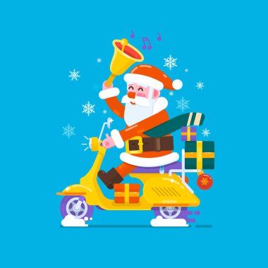 Download Santa Claus Ride Motorcycle Premium Vector Download For Commercial Use Format Eps Cdr Ai Svg Vector Illustration Graphic Art Design PSD Mockup Templates
