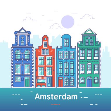 Amsterdam Hat sanatı. Avrupa tarihi kent.