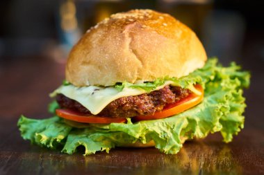 Lezzetli Hamburger çekim