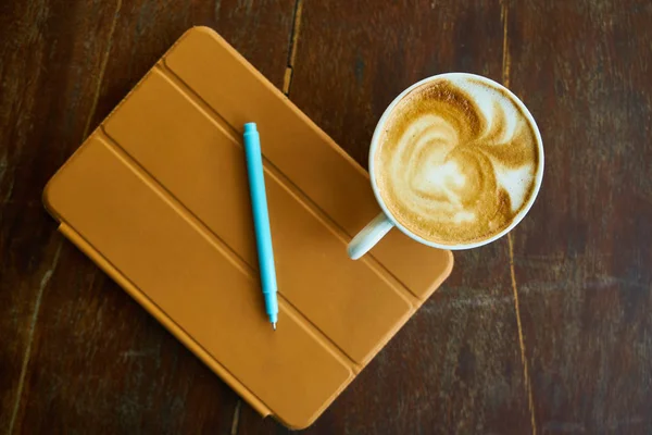 Freelancer Workplace in Cafe — Stock Photo, Image