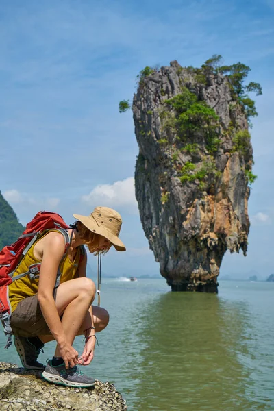 Viajante menina na Tailândia — Fotografia de Stock