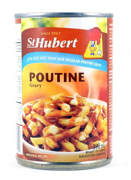 Can of St. Hubert Poutine Sugo di sugo — Foto Stock