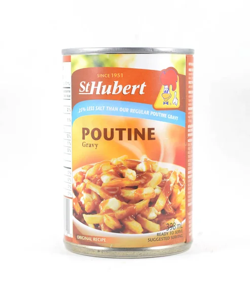 Can of St. Hubert Poutine Sugo di sugo — Foto Stock