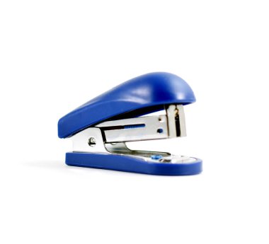 Close up of blue mini stapler clipart