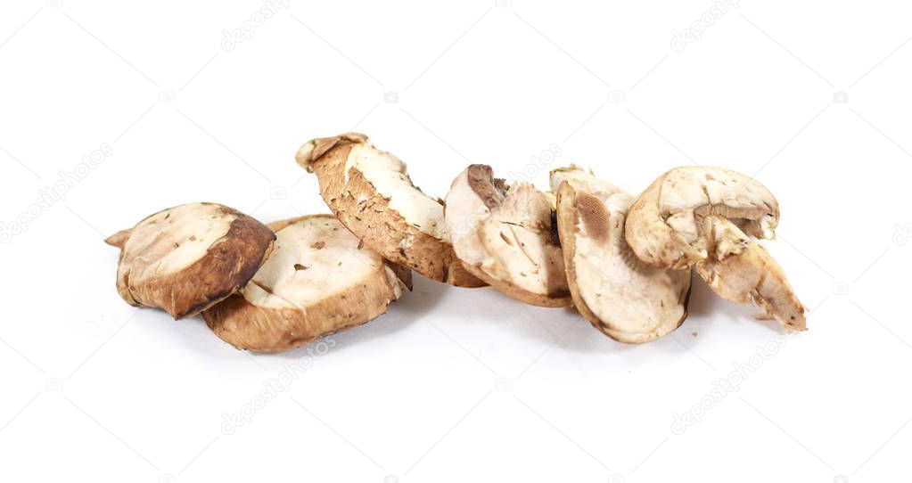 Pile of sliced mushrooms