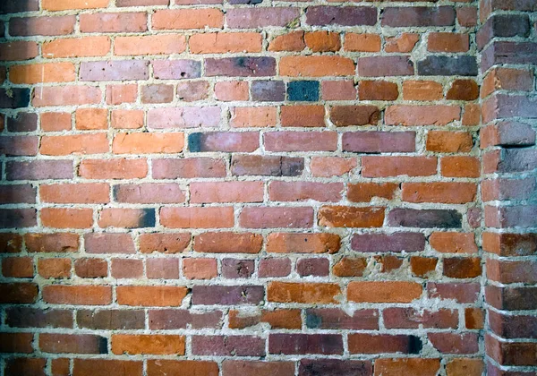 Eski kırmızı tuğla duvar dokusu — Stok fotoğraf