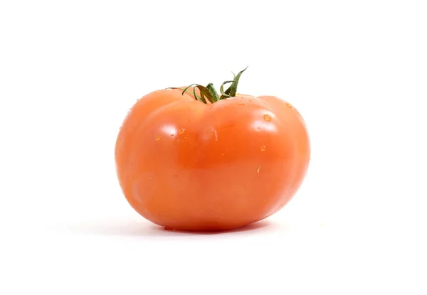 Bright red organic fresh heirloom tomato — Stock Photo, Image