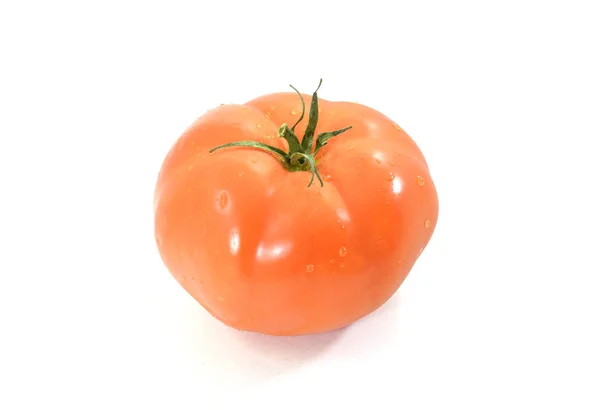 Bright red organic fresh heirloom tomato — Stock Photo, Image