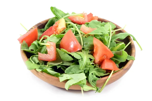 Szerves sült saláta kitûnõ saláta paradicsom-darabokat — Stock Fotó