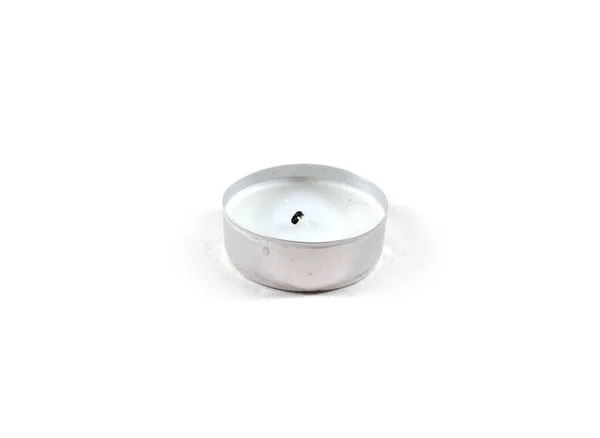 Tea candle isolated — Stock Photo, Image