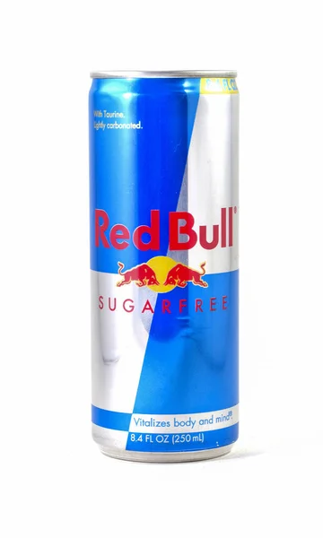 Lata de Red Bull Bebida de Energía — Foto de Stock