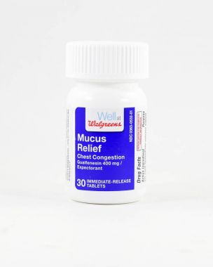 Walgreens brand mucus relief medicine clipart