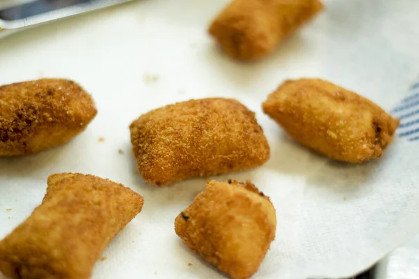 Deep fried Brazilian croquettes — Stock Photo, Image