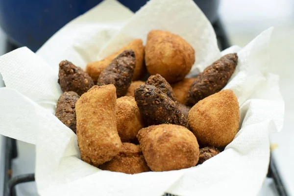 Deep fried Brazilian croquettes — Stock Photo, Image