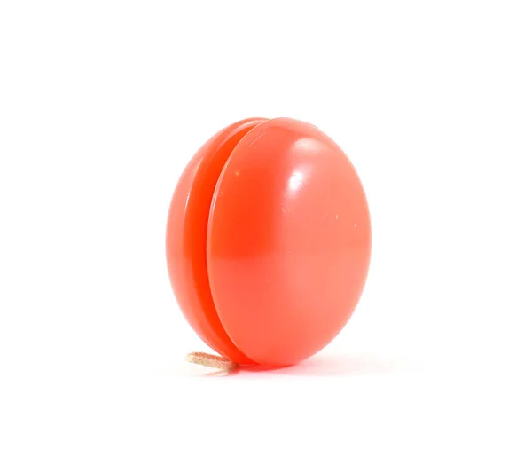 Яскравий неоновий помаранчевий пластиковий йо-йо з ниткою — стокове фото