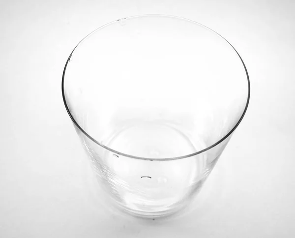 Čistý tenký nápojové sklo — Stock fotografie