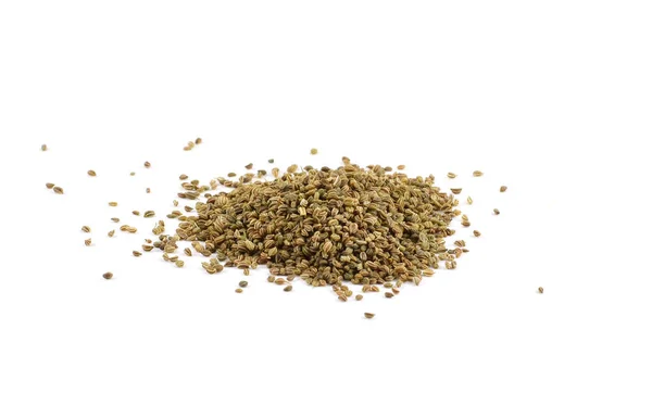 Pile of brown organic celery seeds — Stock Photo, Image