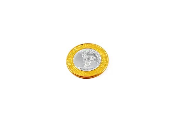 ब्राज़ीलियाई रियल मुद्रा सिक्के — स्टॉक फ़ोटो, इमेज