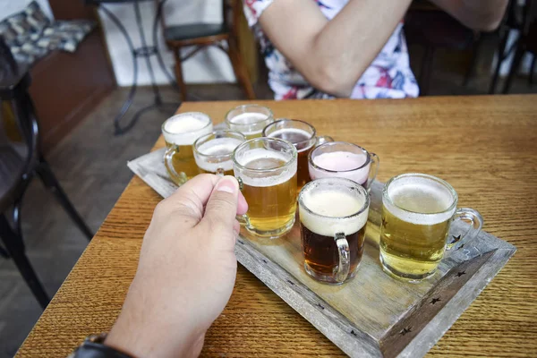 Belgické pivo letu — Stock fotografie