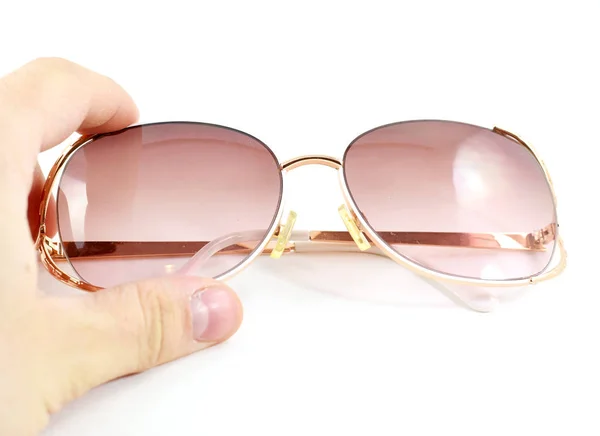 Lunettes de soleil rose à la mode — Photo