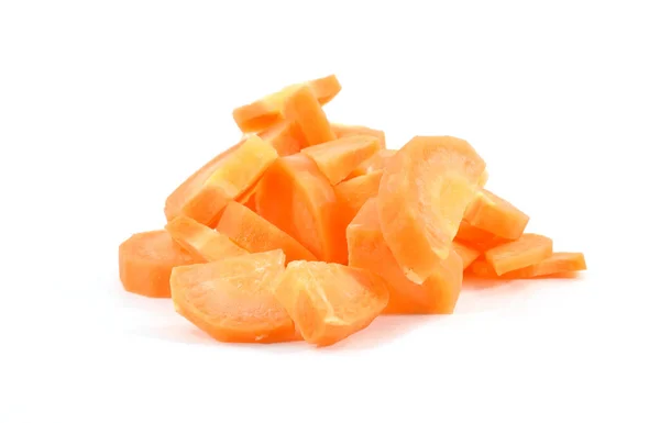 Cenouras orgânicas em fatias frescas — Fotografia de Stock